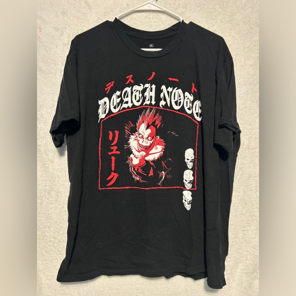 Death Note Anime Series Ryuk Skull Graphic Crew Neck T-Shirt Size XL
